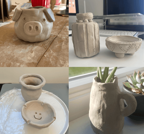 Air Dry Clay Creations from Team Building Event